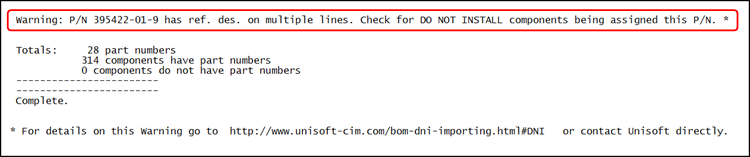 electronic Do Not Install DNI nopop no pop importing parts
